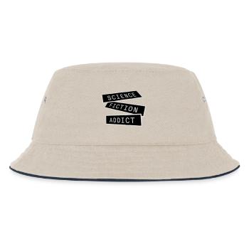 Science Fiction Addict Sci Fi Liebhaber Zitat Text - Kinder Bucket Hat - Natur/Navy - Vorne