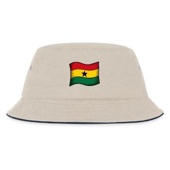 Drapeau du Ghana Étoile rouge or vert - Bob Enfant - blanc cassé/bleu marine - Devant