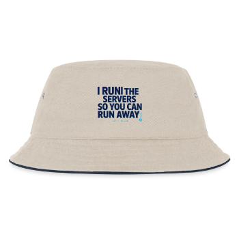 Server-Admin mit Humor - Kinder Bucket Hat - Natur/Navy - Vorne
