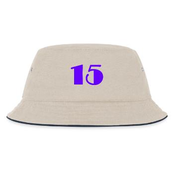 15 YEARS,15TH ANNIVERSARY,15 YEARS ANNIVERSARY - Kids’ Bucket Hat - ecru/navy - Front