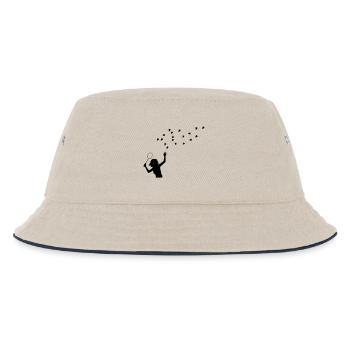 badminton - Kinder Bucket Hat - Natur/Navy - Vorne