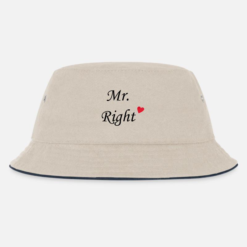 Mr. Right - Kinder Bucket Hat - Natur/Navy