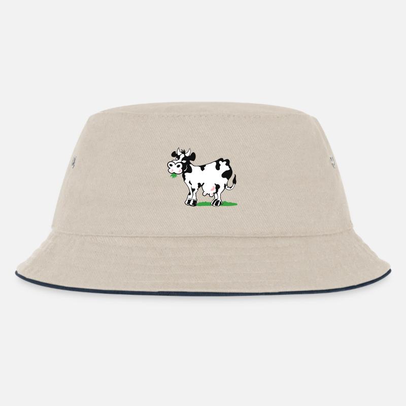 Kuh - Kinder Bucket Hat - Natur/Navy