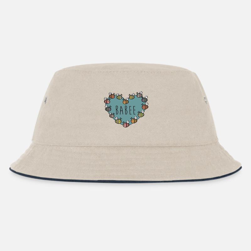 Babee - Kinder Bucket Hat - Natur/Navy