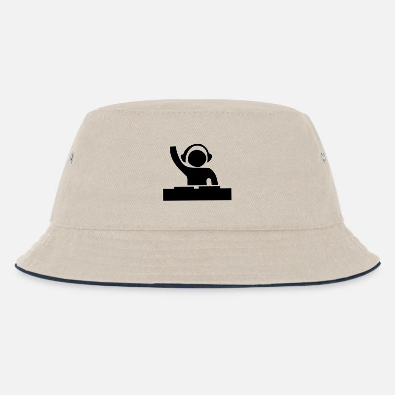 Dj - Kinder Bucket Hat - Natur/Navy