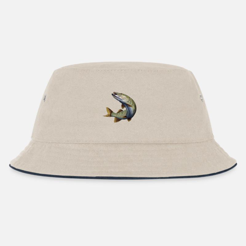 Hecht - Kinder Bucket Hat - Natur/Navy
