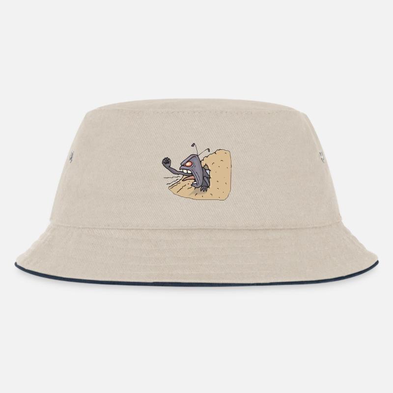 amei 6 - Kinder Bucket Hat - Natur/Navy