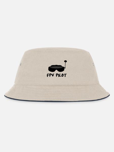 FPV Pilot - Kinder Bucket Hat - Natur/Navy