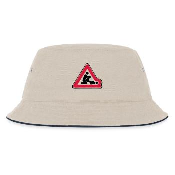 road sign deformed position love - Kids’ Bucket Hat - ecru/navy - Front