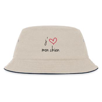 i love my dog - Kinder Bucket Hat - Natur/Navy - Vorne
