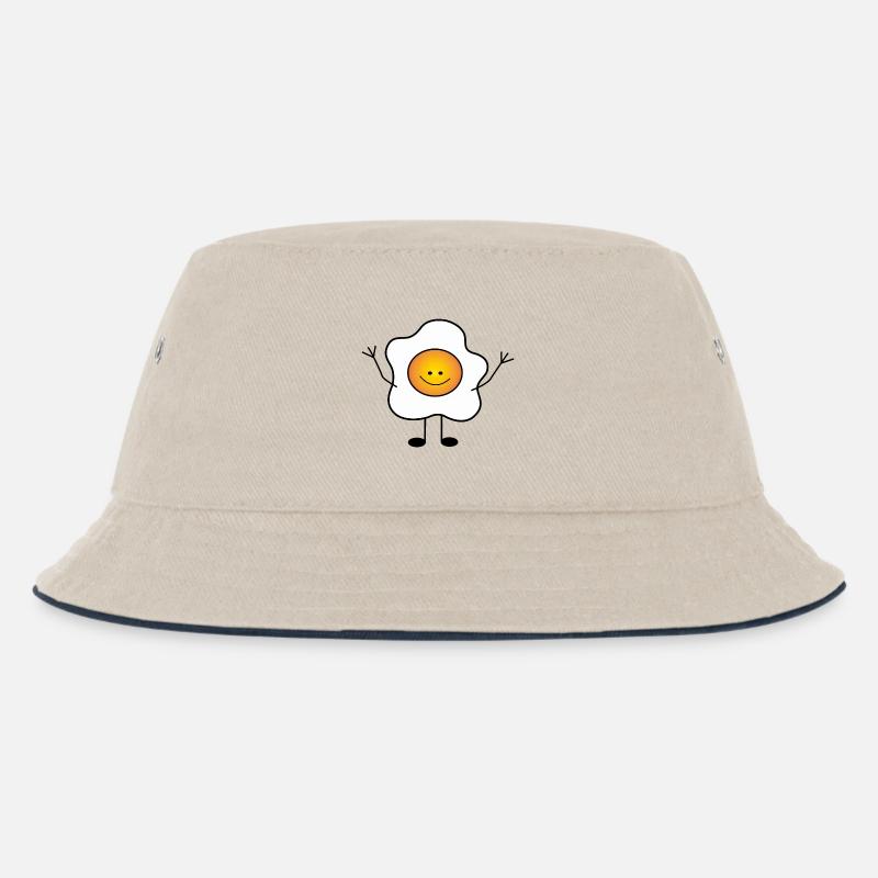 egg - Kids’ Bucket Hat - ecru/navy