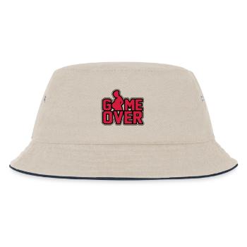 Schwanger- Game Over - Kinder Bucket Hat - Natur/Navy - Vorne