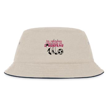 Im nächsten Leben werde ich Spielerfrau - Kinder Bucket Hat - Natur/Navy - Vorne