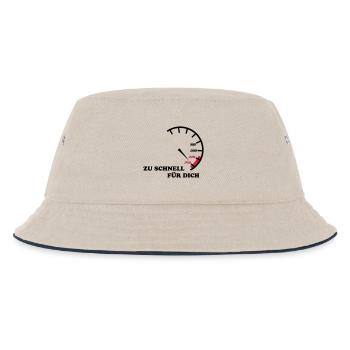zu_schnell_fuer_dich - Kinder Bucket Hat - Natur/Navy - Vorne