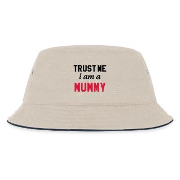 Trust me I am a Mummy - Kinder Bucket Hat - Natur/Navy - Vorne