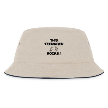 Teenager / Jugendliche / Jugendlicher / Kind - Kinder Bucket Hat - Natur/Navy - Vorne
