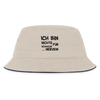nichts_fuer_schwache_nerven - Kinder Bucket Hat - Natur/Navy - Vorne