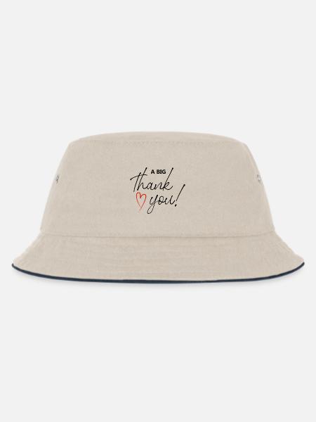 Thank You - Kinder Bucket Hat - Natur/Navy