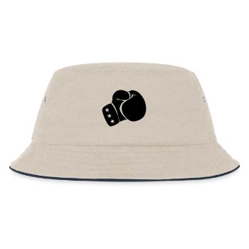Boxing glove boxing - Kids’ Bucket Hat - ecru/navy - Front
