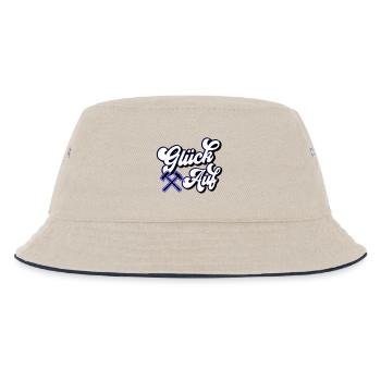Glück auf Hammer und Schägel | Farben änderbar - Kinder Bucket Hat - Natur/Navy - Vorne