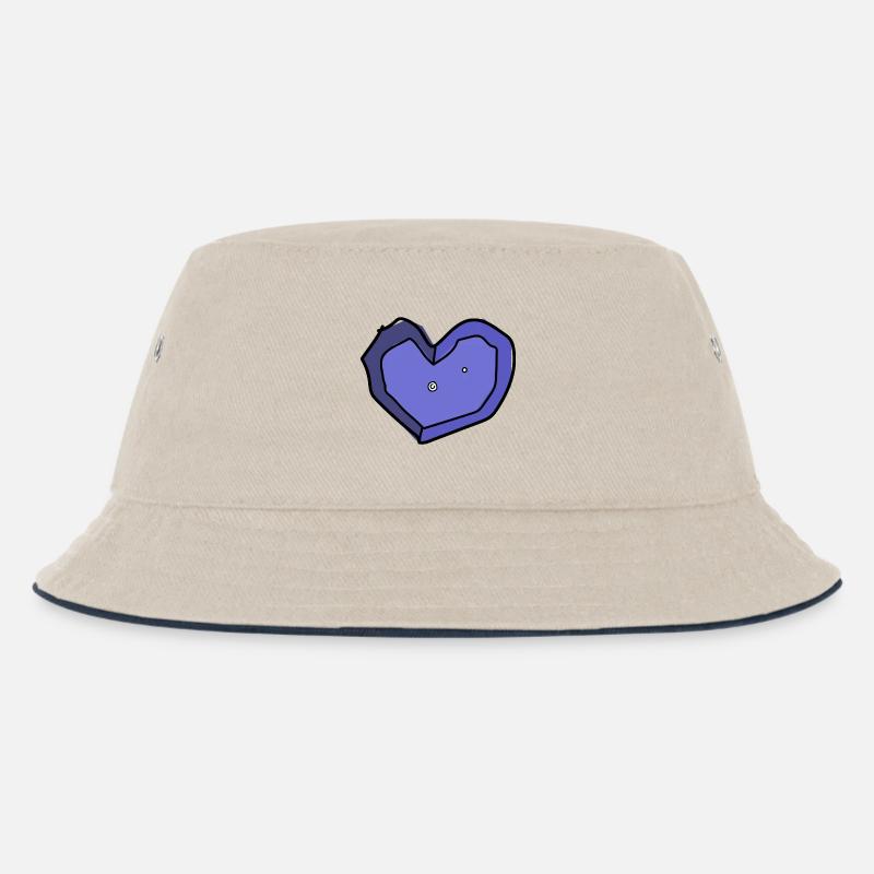 boulderliebe - Kinder Bucket Hat - Natur/Navy
