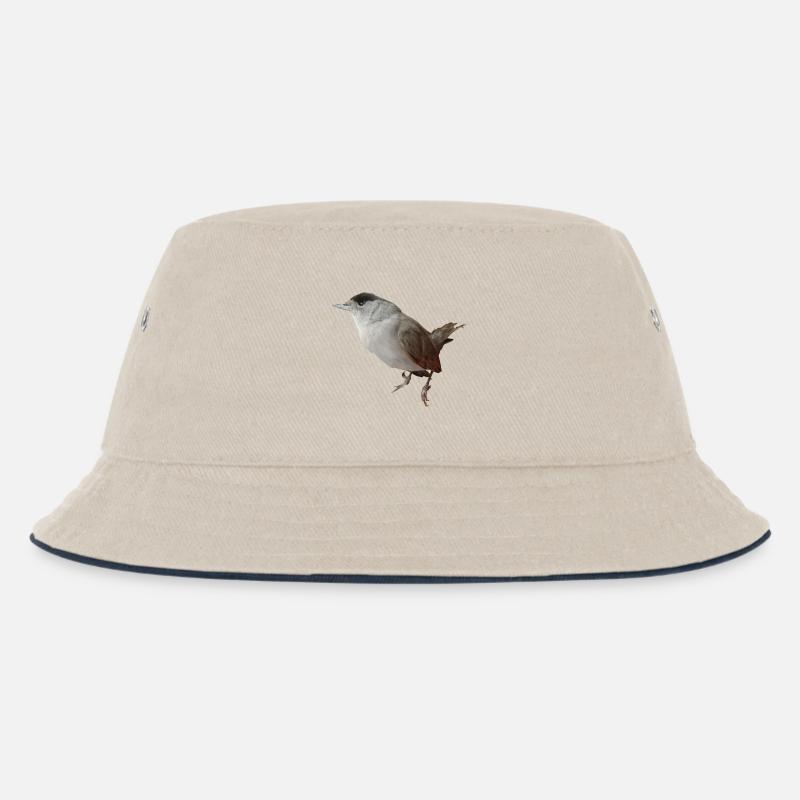 Mönchsgrasmückenmännchen - Kinder Bucket Hat - Natur/Navy