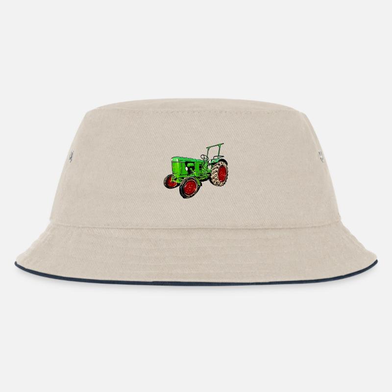 Alter Traktor Deutz D25 - Kinder Bucket Hat - Natur/Navy