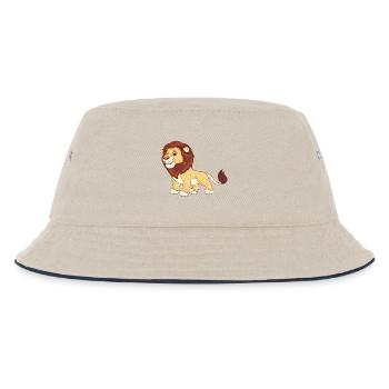 A magnificent lion - Kids’ Bucket Hat - ecru/navy - Front