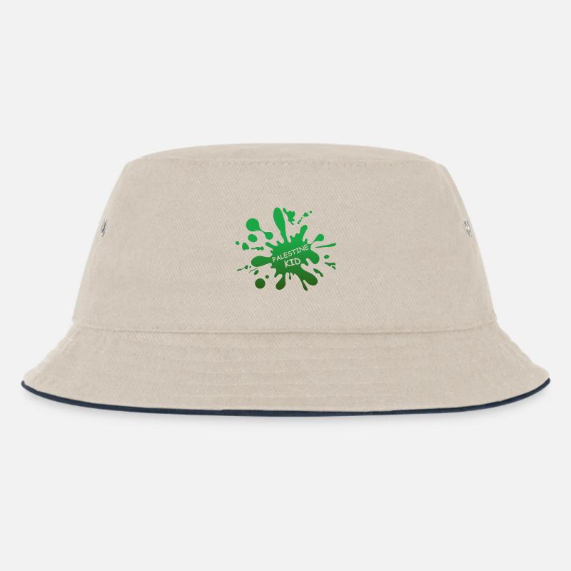 Palestine Kid Splash - Kinder Bucket Hat - Natur/Navy