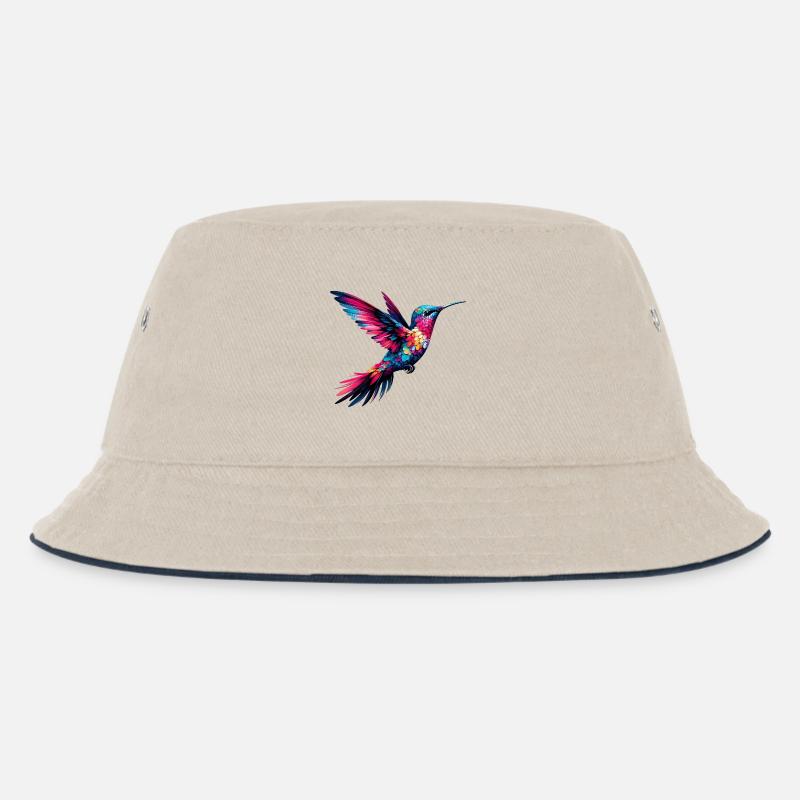 Kolibri - Kinder Bucket Hat - Natur/Navy