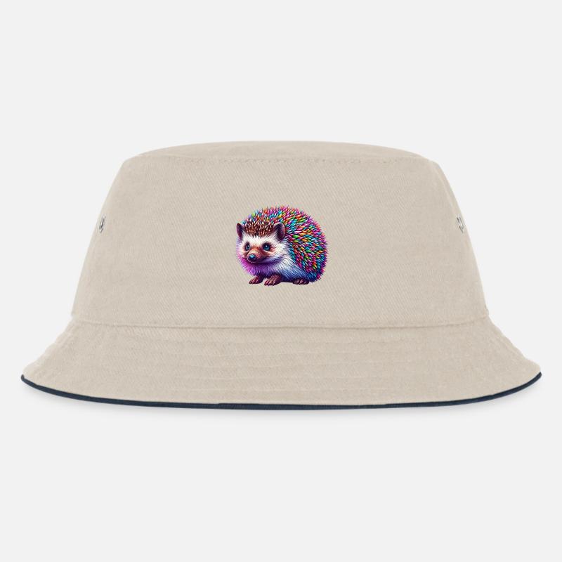 Igel - Kinder Bucket Hat - Natur/Navy