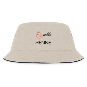 wild hen - Kids’ Bucket Hat - ecru/navy - Front