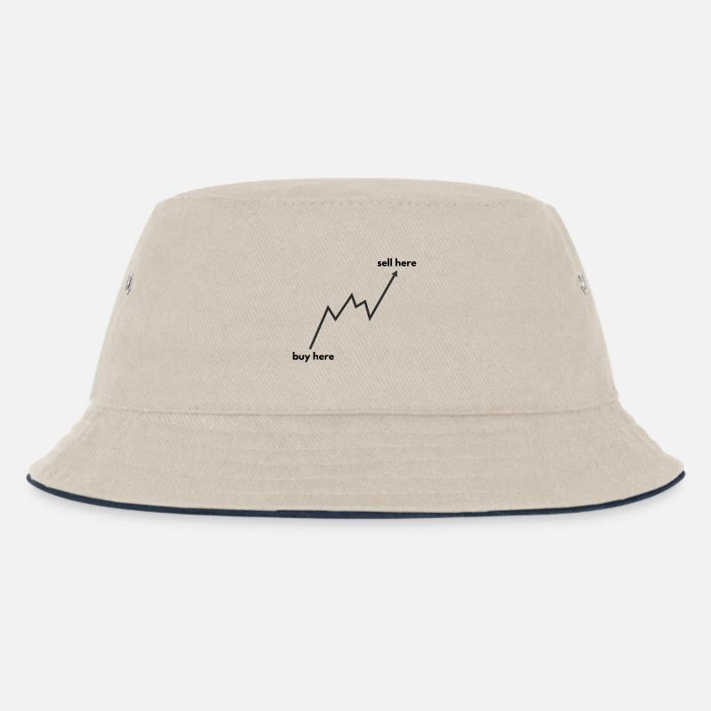 buy here - sell here - Kinder Bucket Hat - Natur/Navy