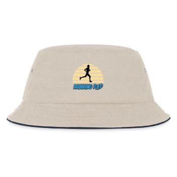 Laufender Vater - Kinder Bucket Hat - Natur/Navy - Vorne