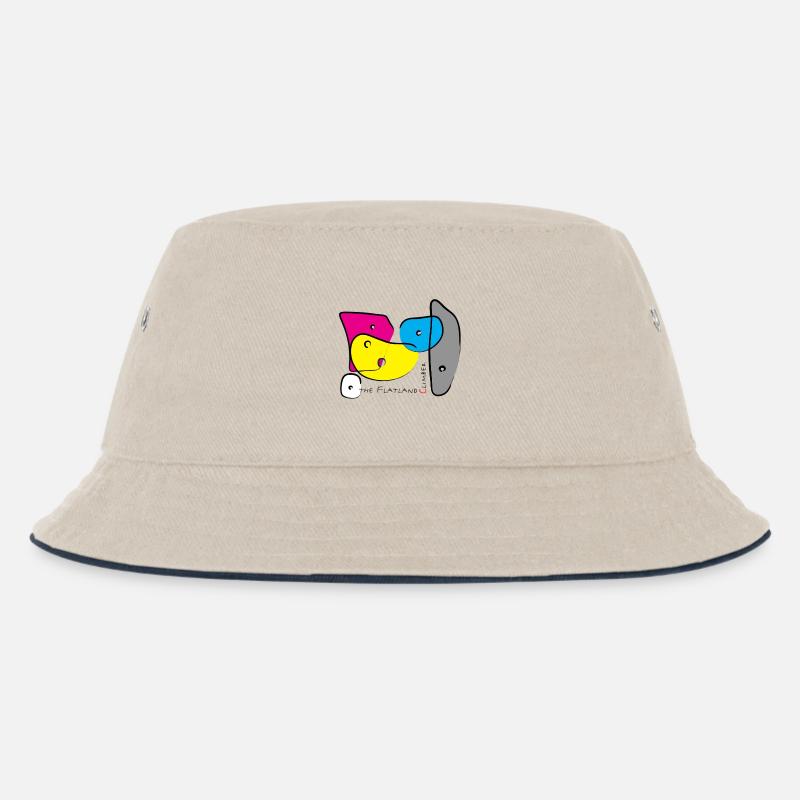 Bouldergriffe Farbe 3 - Kinder Bucket Hat - Natur/Navy
