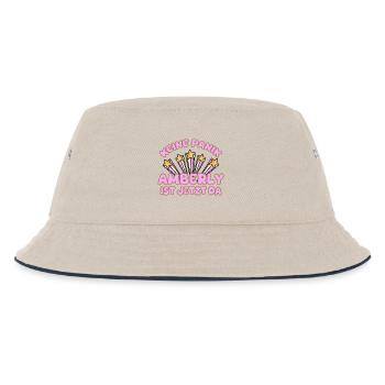 Amberly als Frauenname - Kinder Bucket Hat - Natur/Navy - Vorne