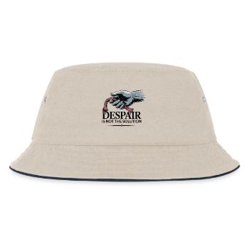 Resilient Hand Holding Frayed Rope - Kids’ Bucket Hat - ecru/navy - Front
