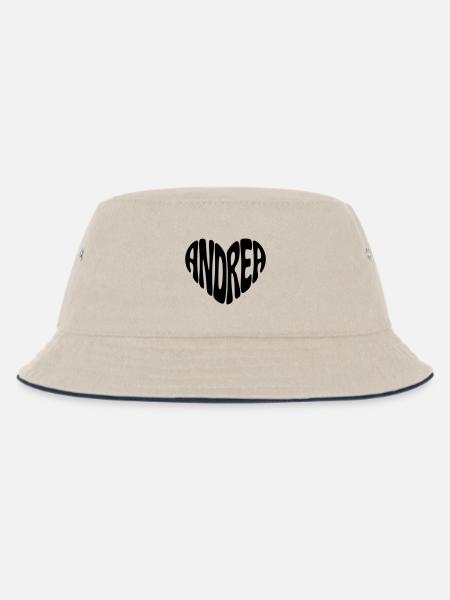 Andrea Herz  - Kinder Bucket Hat - Natur/Navy