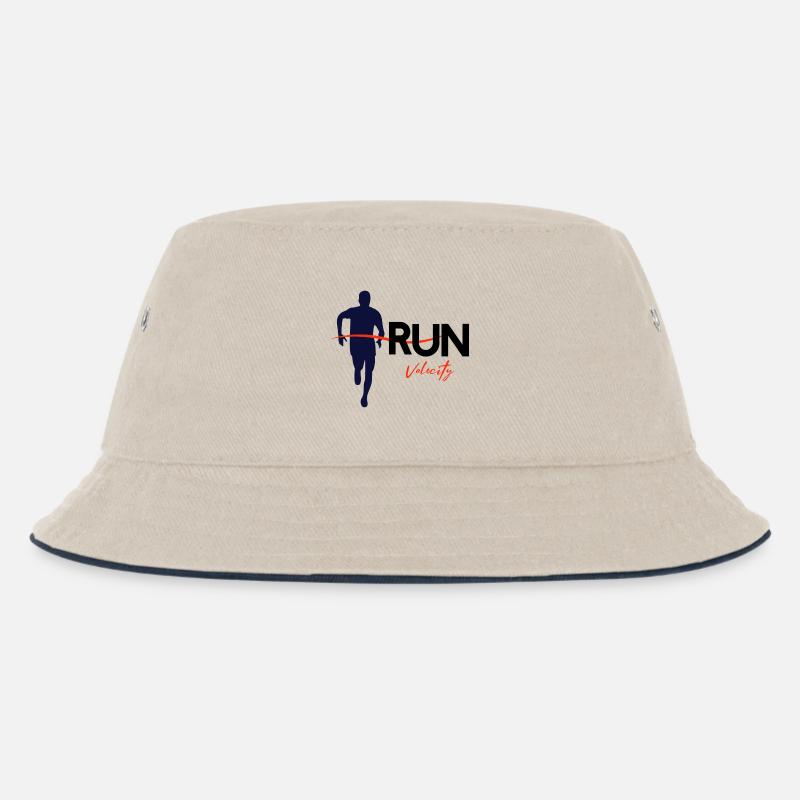 Run - Kinder Bucket Hat - Natur/Navy