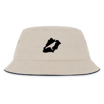 Kiersper Rauk with Stadtsillhouette black - Kids’ Bucket Hat - ecru/navy - Front