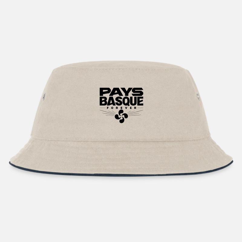 Pays Basque Forever Lauburu Vintage Design - Bob Enfant - blanc cassé/bleu marine