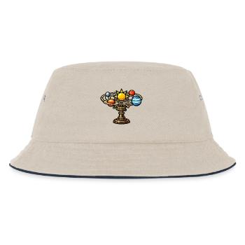 Solar orbital on bronze stem - Kids’ Bucket Hat - ecru/navy - Front