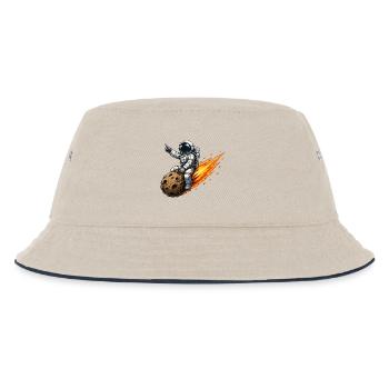 Astronaut hits meteor rocket - Kids’ Bucket Hat - ecru/navy - Front