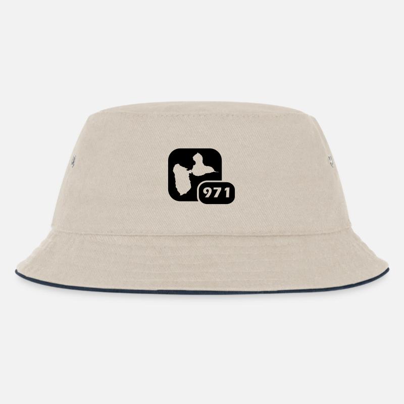 gwada - Kinder Bucket Hat - Natur/Navy