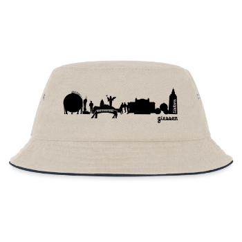Gießen Skyline - Kinder Bucket Hat - Natur/Navy - Vorne