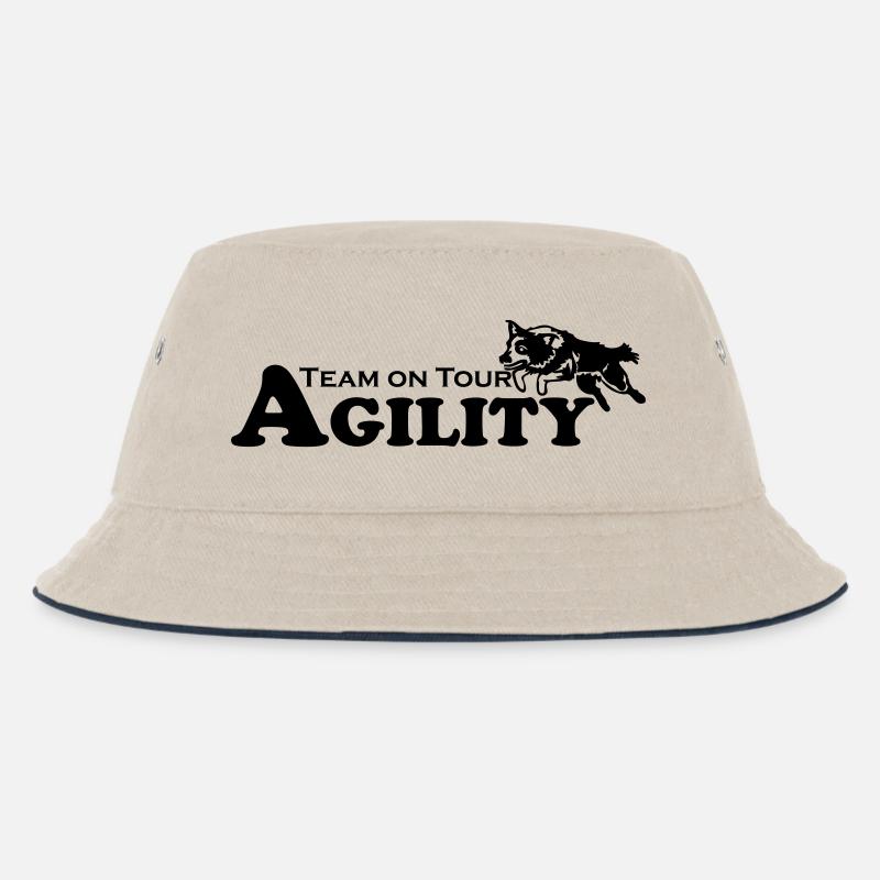 Agility Team on Tour - Kinder Bucket Hat - Natur/Navy