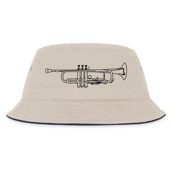 Trumpet - Kinder Bucket Hat - Natur/Navy - Vorne