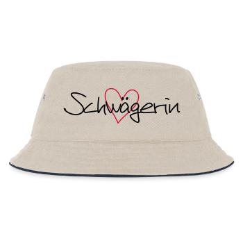 Sister-in-law heart gift bachelor party - Kids’ Bucket Hat - ecru/navy - Front