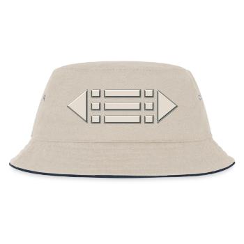 Amulett Atlantis - Schutz Symbol, Ring Atlanter / - Kinder Bucket Hat - Natur/Navy - Vorne