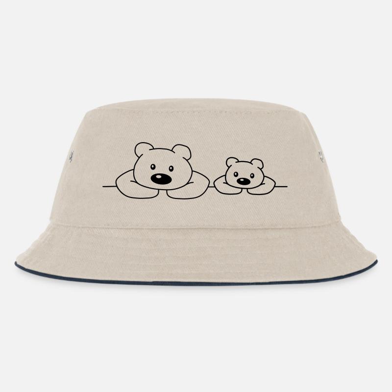 Teddys - Kinder Bucket Hat - Natur/Navy